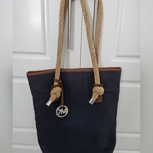 Michael Kors Blue Canvas Bag